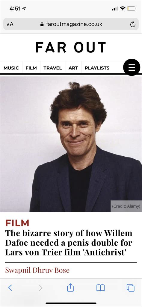 willem dafoe penis